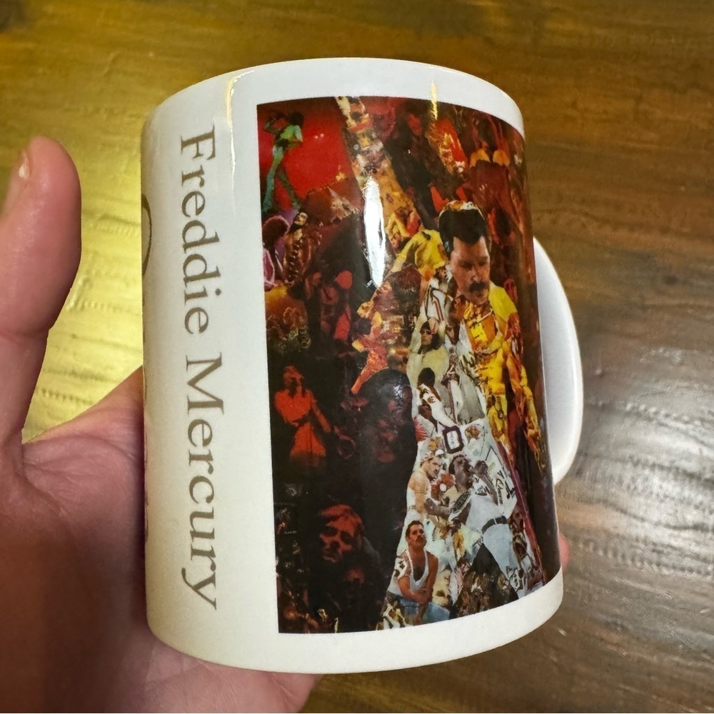 Freddie Mercury Collage Mug John Kerr Artwork Queen Coffee Cup Mug Tea Cup White